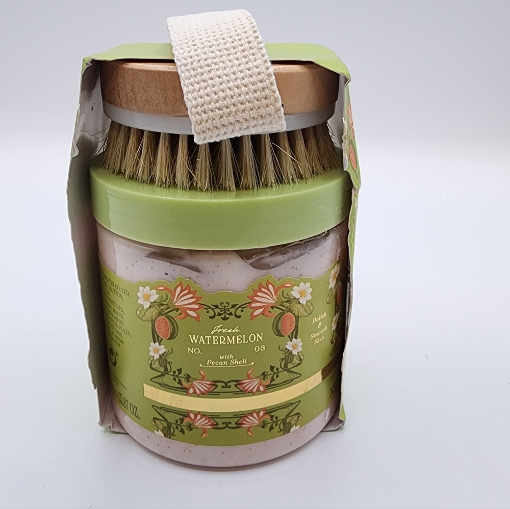Asquith & Somerset Watermelon Body Scrub & Brush Gift Set NWOT